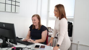 WorkPower's employees at the office.