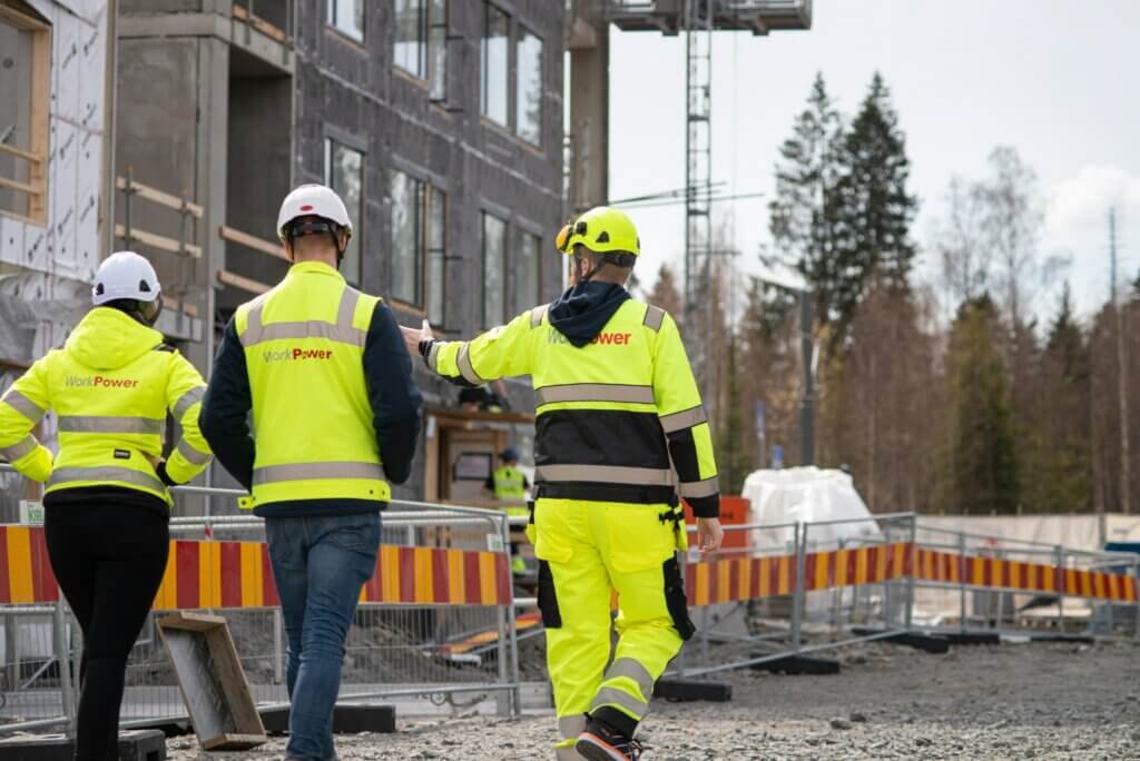 WorkPower personnel at a construction site.
